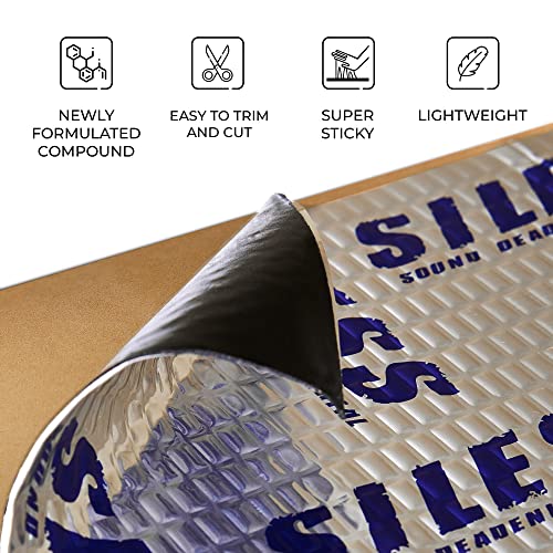 50 mil (1.3mm) 26 sqft Car Sound Deadening mat - Butyl Automotive Sound Deadener - Noise Insulation and Vibration Dampening Material ( 26 sqft)
