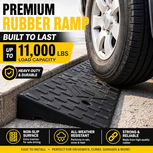 2 Pack 4'' Rise Rubber Curb Ramp