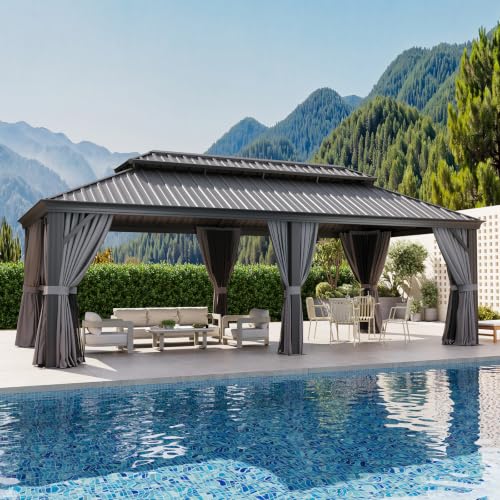 14' X 24' Hardtop Gazebo with Drainage