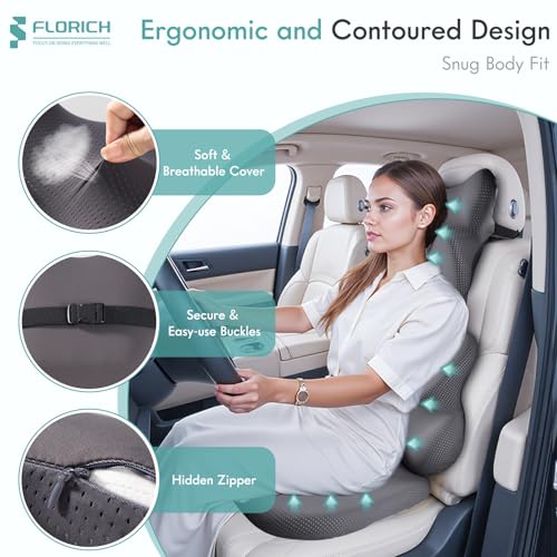 Car Seat Cushion and Lumbar Support Pillow for Office Chair Car