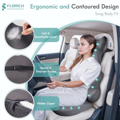 Car Seat Cushion and Lumbar Support Pillow for Office Chair Car