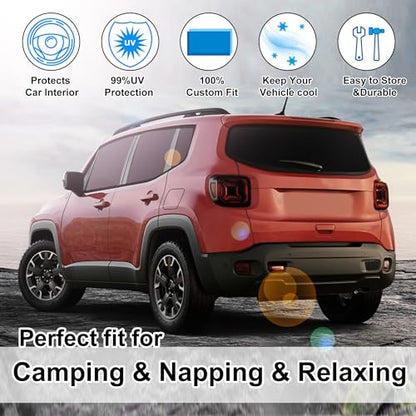 Window Shades for Jeep Renegade 2015 (8 Count)