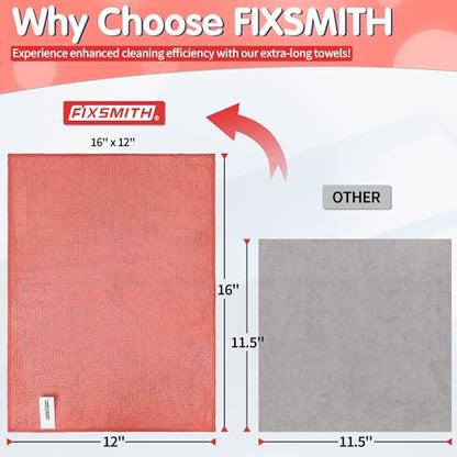 Red Microfiber Cleaning Cloth (8 Count)