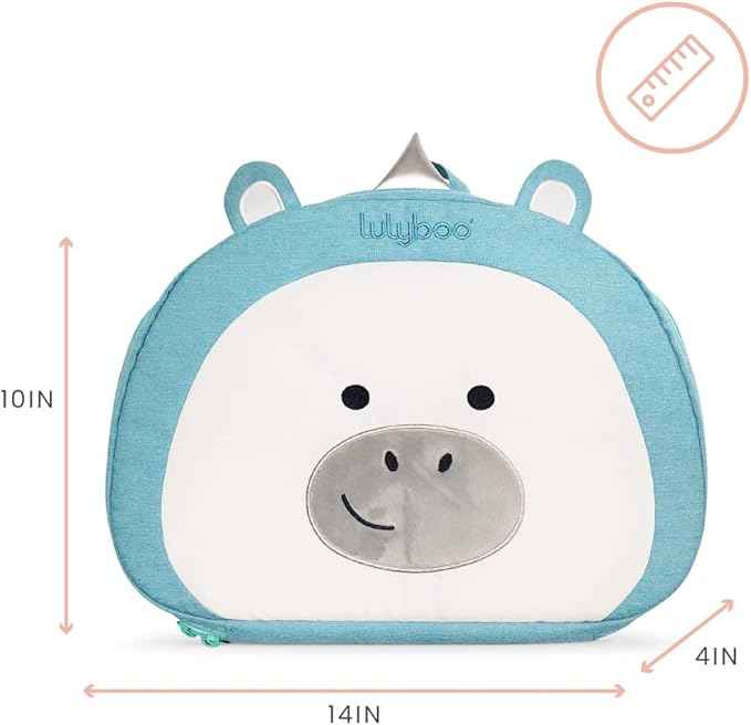 Lulyboo Unicorn Toddler Car Seat Tray & Backpack | Kids Travel Lap Desk with Writing Surface, Built-in Cup Holder, 8 Pockets, Tablet Holder, Waterproof & Portable for Car, Airplane, and On-the-Go