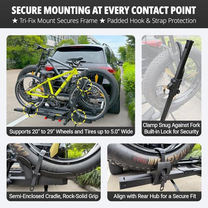 TrailV2 Plus Hitch 2 Ebike Rack with Ramp