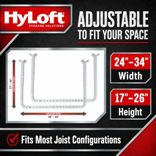 33 in. x 34 in. Adjustable Garage Ceiling Mount Storage Rack Kit