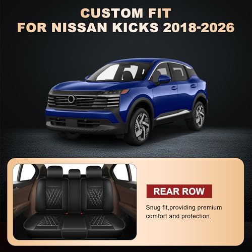 2 Front Car Seat Covers for Nissan Kicks 2018