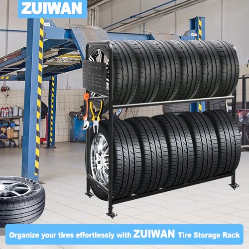 Rolling Tire Rack for Garage