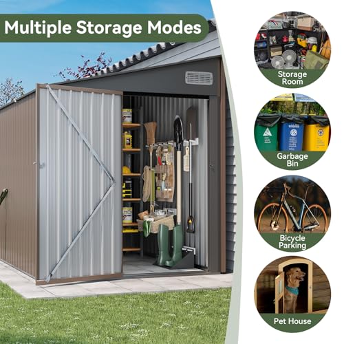 8x6 FT Lean to Shed Outdoor Storage Shed