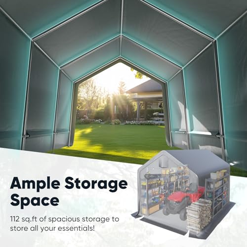 8x8FT Storage Shelter Portable Shed with Roll