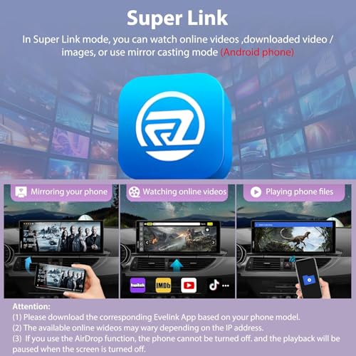 Wireless Carplay & Android Auto with Dash Cam