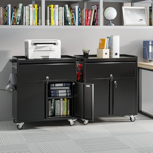 Metal Garage Storage Cabinet with Wheels