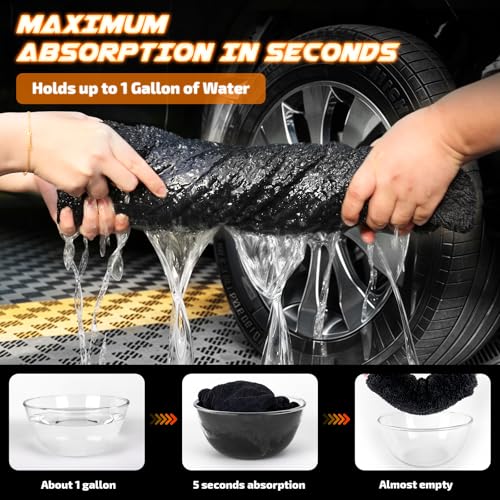 2 Pack 1200 GSM Car Drying Towels