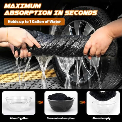2 Pack 1200 GSM Car Drying Towels