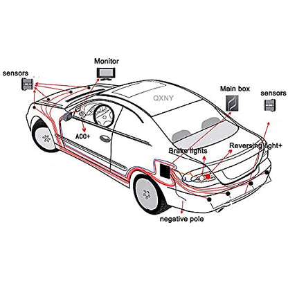 Car Parking Sensors Kit Reverse Radar parktronic System Auto Electronics Vehicle Back Assistant Reverse 8 Sensor