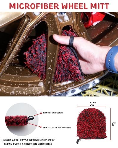 Professional 4 Pack Long Handle Wheel Brush Kit for Cleaning Wheel and Tire