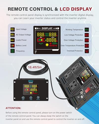 4000 Watt Pure Sine Wave Power Inverter DC 24V to 110