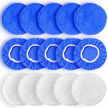 5 to 6 Inch Car Polisher Pad Bonnet (15 Count)