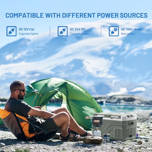 12 Volt Refrigerator Portable Refrigerator for Car 25 Quarts Car Fridge Portable 12V Dual Zone Fridge Freezer 12