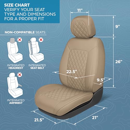 Curated Sandstone Leather Seat Covers for Cars & SUVs