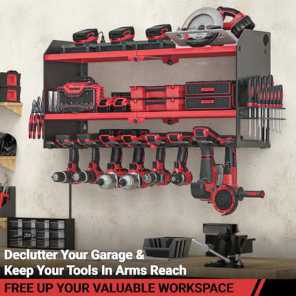 Power Tool Organizer with Charging Station Wall Mount