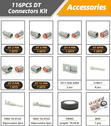 116 PCS Deutsch Connector Kit