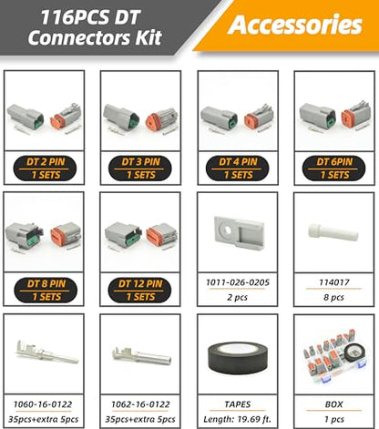 116 PCS Deutsch Connector Kit