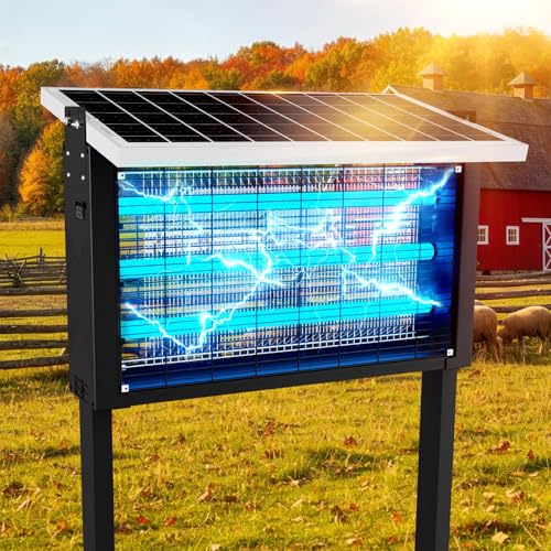 Heavy Duty Solar Bug Zapper for 8000 sq.ft with 30W Solar Panel