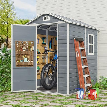6x4 FT Outdoor Storage Shed with Floor