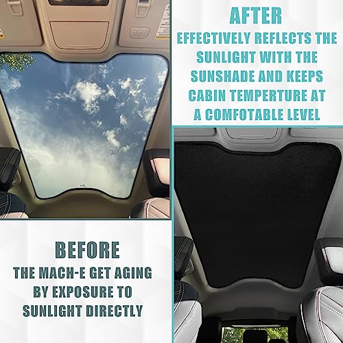 Foldable Roof Sunshade Compatible with Mustang Mach
