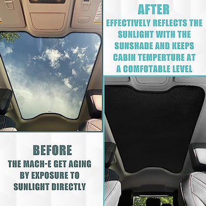 Foldable Roof Sunshade Compatible with Mustang Mach