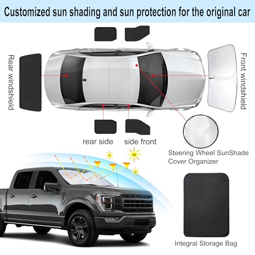 Window Shades for Ford F150 4Door 2021 (6 Count)