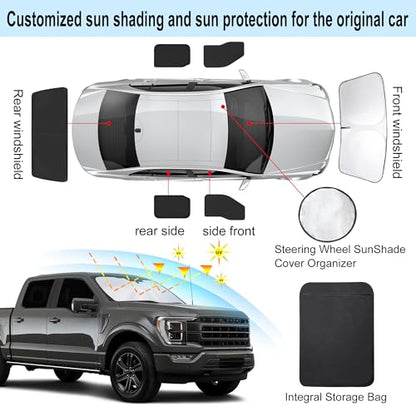 Window Shades for Ford F150 4Door 2021 (6 Count)