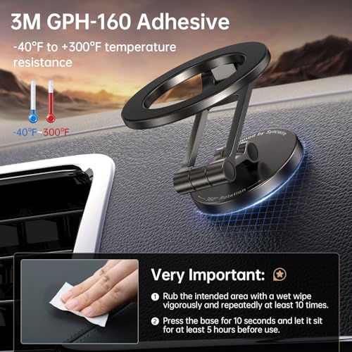 Fits MagSafe Car Mount Magnetic Phone Holder for Dash and Tesla