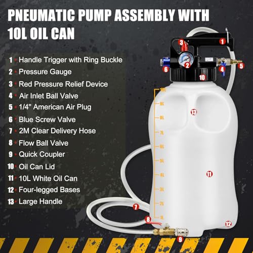 Transmission Fluid Pump Pneumatic Extractor and Dispenser Tool Kit