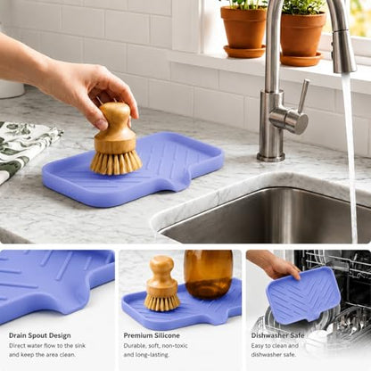 Silicone Soap Dish with Drain Spout