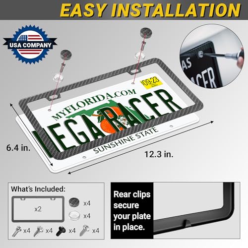 Premium Slim License Plate Frames