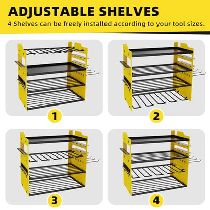 Power Tool Organizer Wall Mount with 4