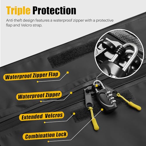 Waterproof Hitch Cargo Carrier Bag with Combination Lock for Truck SUV RV Trailer