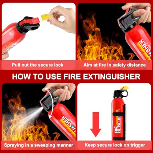 4 Pack Fire Extinguisher for Home with Wall Mount (4 Count)