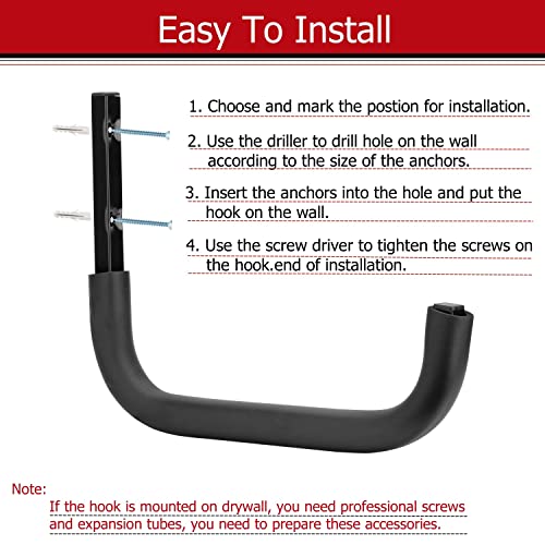 Large Garage Storage Hooks (4 Count)