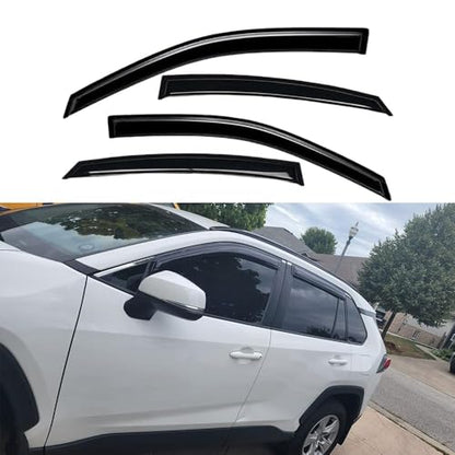 4PCS Tape On Side Window Wind Deflectors for 2010