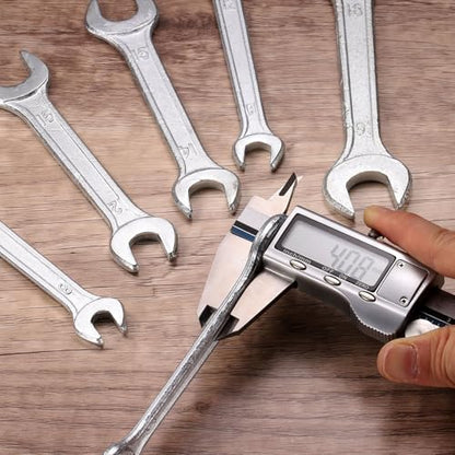 5pcs Double Open End Wrench 12mm x 14mm Metric 15 Degree Offset Angle Small Flat Head Wrench Galvanizing Open Ended Spanner for Automotive Repair Furniture Assembly (5 Count)