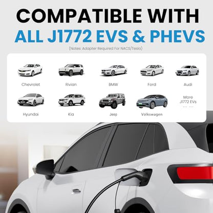 Level 2 EV Charger 32 Amp Portable J1772 NEMA 14