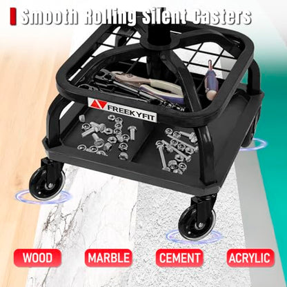 Rolling Shop Stool with Wheels