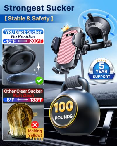 True Upgrade for Safety Car Phone Holder Mount [Patent & Military