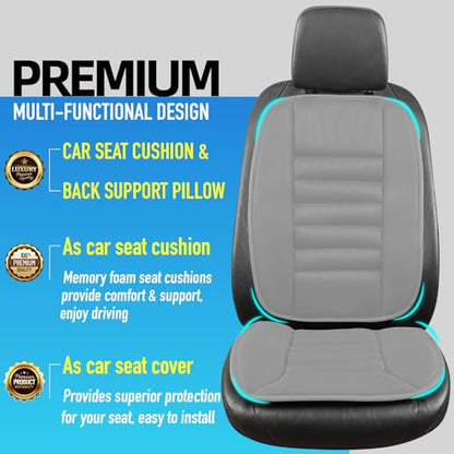 Car Seat Cushion with Back Support Pillow