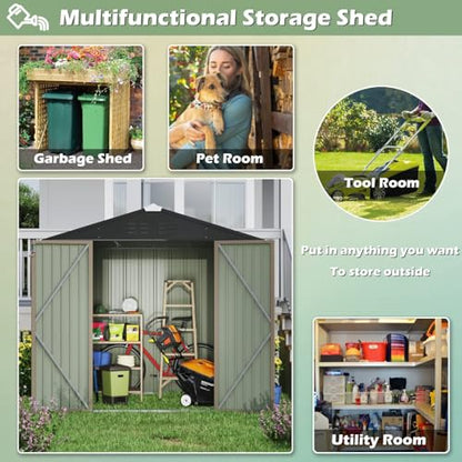 8x6 FT Outdoor Storage Shed