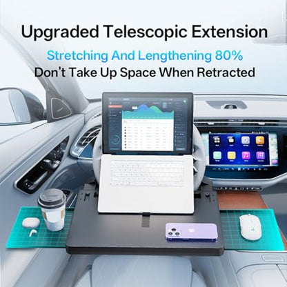 Steering Wheel Tray Desk with Expandable Trays