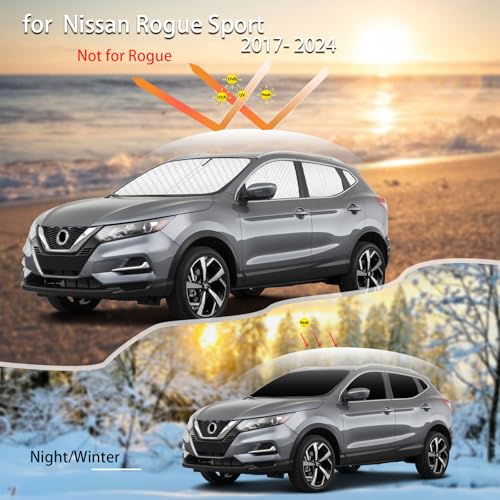 8pcs Thicken Full Window Sun Shades for Nissan Rogue Sport 2017